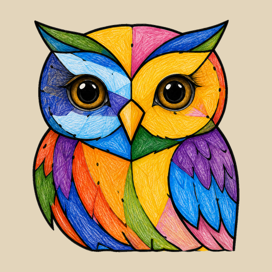 Gufo — illustrazione AN1MALE.