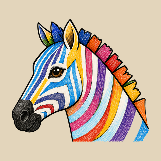 Zebra — illustrazione AN1MALE.