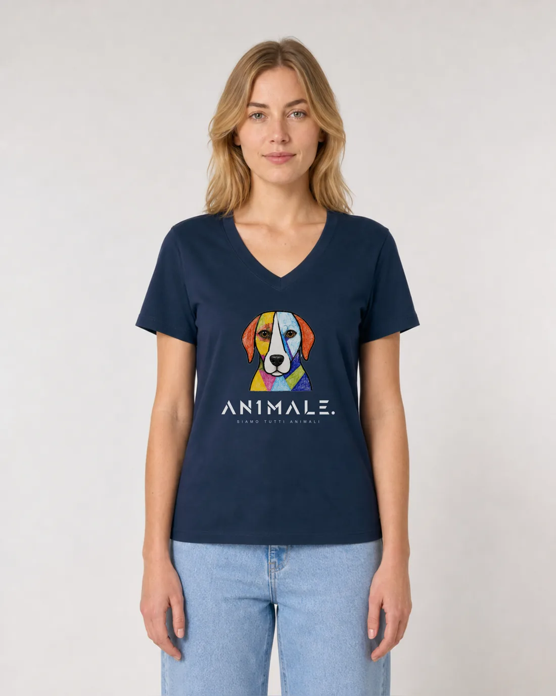 T-shirt Cane — linea ART (illustrazione + logo AN1MALE.)